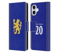 Head Case Designs Licenciado Oficialmente Chelsea Football Club João Pedro 2026/27 Camiseta Casa Jugadores 1er Grupo Funda de Cuero Tipo Cartera Compatible con Apple iPhone 16 Plus