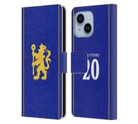 Head Case Designs Licenciado Oficialmente Chelsea Football Club João Pedro 2026/27 Camiseta Casa Jugadores 1er Grupo Funda de Cuero Tipo Cartera Compatible con Apple iPhone 14 Plus
