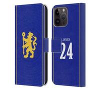 Head Case Designs Licenciado Oficialmente Chelsea Football Club Reece James 2026/27 Camiseta Casa Jugadores 1er Grupo Funda de Cuero Tipo Cartera Compatible con Apple iPhone 15 Pro MAX