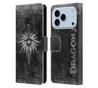 Head Case Designs Licenciado Oficialmente EA Bioware Dragon Age Inquisición angustiada Heráldica Funda de Cuero Tipo Cartera Compatible con Apple iPhone 17 Pro