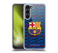 Head Case Designs Licenciado Oficialmente FC Barcelona Barca Patrones de Cresta Caso Funda de Gel Suave Compatible con Samsung Galaxy S23+ 5G