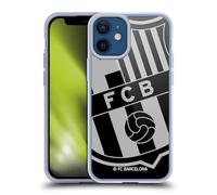Head Case Designs Licenciado Oficialmente FC Barcelona De Gran tamaño 2017/18 Crest Caso Funda de Gel Suave Compatible con Apple iPhone 12 Mini