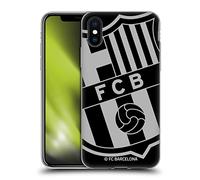 Head Case Designs Licenciado Oficialmente FC Barcelona De Gran tamaño 2017/18 Crest Caso Funda de Gel Suave Compatible con Apple iPhone X/iPhone XS