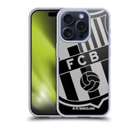 Head Case Designs Licenciado Oficialmente FC Barcelona De Gran tamaño 2017/18 Crest Caso Funda de Gel Suave Compatible con Apple iPhone 15 Pro