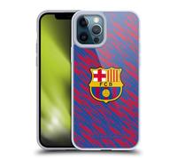Head Case Designs Licenciado Oficialmente FC Barcelona Fallo técnico Patrones de Cresta Caso Funda de Gel Suave Compatible con Apple iPhone 12 Pro MAX