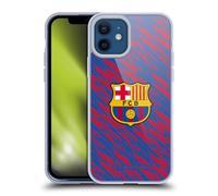 Head Case Designs Licenciado Oficialmente FC Barcelona Fallo técnico Patrones de Cresta Caso Funda de Gel Suave Compatible con Apple iPhone 12 / iPhone 12 Pro