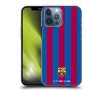 Head Case Designs Licenciado Oficialmente FC Barcelona Rayas 2017/18 Crest Carcasa rígida Compatible con Apple iPhone 13 Pro MAX
