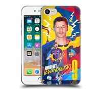 Head Case Designs Licenciado Oficialmente FC Barcelona Robert Lewandowski 2022/23 Primer Equipo Caso Funda de Gel Suave Compatible con Apple iPhone 7/8 / SE 2020 & 2022