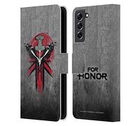 Head Case Designs Licenciado Oficialmente For Honor Vikingo Íconos Carcasa de Cuero Tipo Libro Compatible con Samsung Galaxy S21 FE 5G