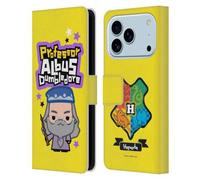 Head Case Designs Licenciado Oficialmente Harry Potter Álbumes Dumbledore Reliquias de la Muerte XXXIII Funda de Cuero Tipo Cartera Compatible con Apple iPhone 17 Pro