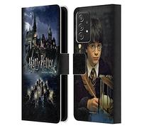 Head Case Designs Licenciado Oficialmente Harry Potter Castillo Sorcerer's Stone II Carcasa de Cuero Tipo Libro Compatible con Samsung Galaxy A53 5G (2022)