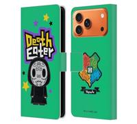 Head Case Designs Licenciado Oficialmente Harry Potter Death Eater Reliquias de la Muerte XLV Funda de Cuero Tipo Cartera Compatible con Apple iPhone 17 Pro MAX