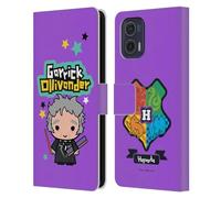 Head Case Designs Licenciado Oficialmente Harry Potter Garrick Ollivander Reliquias de la Muerte XXXIII Carcasa de Cuero Tipo Libro Compatible con Motorola Moto G73 5G