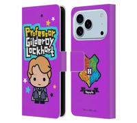 Head Case Designs Licenciado Oficialmente Harry Potter Gilderoy Lockhart Reliquias de la Muerte XLV Funda de Cuero Tipo Cartera Compatible con Apple iPhone 17 Pro