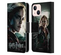 Head Case Designs Licenciado Oficialmente Harry Potter Hermione Granger Deathly Hallows VIII Carcasa de Cuero Tipo Libro Compatible con Apple iPhone 13 Mini