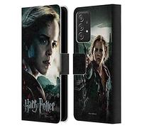 Head Case Designs Licenciado Oficialmente Harry Potter Hermione Granger Reliquias mortales VIII Carcasa de Cuero Tipo Libro Compatible con Galaxy A52 / A52s / 5G (2021)