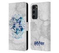 Head Case Designs Licenciado Oficialmente Harry Potter Hogwarts Aguamenti Reliquias de la Muerte IX Carcasa de Cuero Tipo Libro Compatible con Samsung Galaxy S23+ 5G
