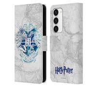 Head Case Designs Licenciado Oficialmente Harry Potter Hogwarts Aguamenti Reliquias de la Muerte IX Carcasa de Cuero Tipo Libro Compatible con Samsung Galaxy S23 5G
