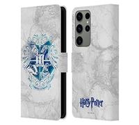 Head Case Designs Licenciado Oficialmente Harry Potter Hogwarts Aguamenti Reliquias de la Muerte IX Carcasa de Cuero Tipo Libro Compatible con Samsung Galaxy S23 Ultra 5G