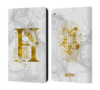 Head Case Designs Licenciado Oficialmente Harry Potter Hufflepuff Aguamenti Reliquias de la Muerte IX Carcasa de Cuero Tipo Libro Compatible con Apple iPad Air 2 (2014)