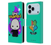 Head Case Designs Licenciado Oficialmente Harry Potter Lord Voldemort Reliquias de la Muerte XLV Funda de Cuero Tipo Cartera Compatible con Apple iPhone 17 Pro