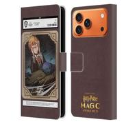 Head Case Designs Licenciado Oficialmente Harry Potter: Magic Awakened Ronald Weasley Card Characters Funda de Cuero Tipo Cartera Compatible con Apple iPhone 17 Pro MAX