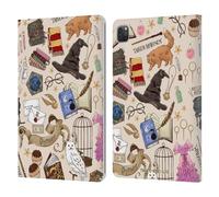 Head Case Designs Licenciado Oficialmente Harry Potter Patrón Hogwarts Reliquias de la Muerte XXXVII Carcasa de Cuero Tipo Libro Compatible con Apple iPad Pro 11 2020/2021 / 2022