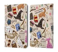 Head Case Designs Licenciado Oficialmente Harry Potter Patrón Hogwarts Reliquias de la Muerte XXXVII Carcasa de Cuero Tipo Libro Compatible con Apple iPad 9.7 2017 / iPad 9.7 2018