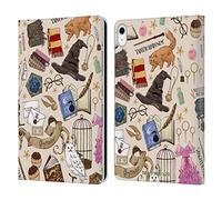 Head Case Designs Licenciado Oficialmente Harry Potter Patrón Hogwarts Reliquias de la Muerte XXXVII Carcasa de Cuero Tipo Libro Compatible con Apple iPad 10.9 (2022)