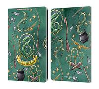 Head Case Designs Licenciado Oficialmente Harry Potter Patrón Slytherin Reliquias de la Muerte XIII Carcasa de Cuero Tipo Libro Compatible con Kindle Paperwhite 1/2 / 3