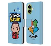 Head Case Designs Licenciado Oficialmente Harry Potter Viktor Krum Reliquias de la Muerte XXXIII Funda de Cuero Tipo Cartera Compatible con Apple iPhone 17