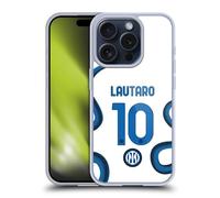 Head Case Designs Licenciado Oficialmente Inter Milan Lautaro Martínez Kit 2021/22 Jugadores Fuera Caso Funda de Gel Suave Compatible con Apple iPhone 15 Pro