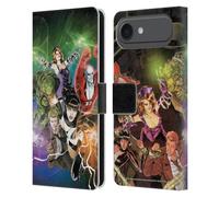 Head Case Designs Licenciado Oficialmente Justice League DC Comics #30 Group Arte cómico Oscuro Funda de Cuero Tipo Cartera Compatible con Apple iPhone 17 Air