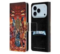 Head Case Designs Licenciado Oficialmente Justice League DC Comics #4 Sons of Trigon Teen Titans Comic Art Funda de Cuero Tipo Cartera Compatible con Apple iPhone 17 Pro