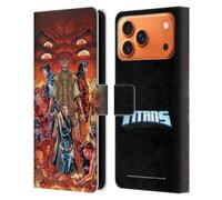 Head Case Designs Licenciado Oficialmente Justice League DC Comics #4 Sons of Trigon Teen Titans Comic Art Funda de Cuero Tipo Cartera Compatible con Apple iPhone 17 Pro MAX