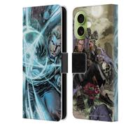 Head Case Designs Licenciado Oficialmente Justice League DC Comics Constantine #1 Arte cómico Oscuro Funda de Cuero Tipo Cartera Compatible con Apple iPhone 17