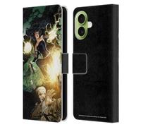 Head Case Designs Licenciado Oficialmente Justice League DC Comics Constantine and Zatanna Arte cómico Oscuro Funda de Cuero Tipo Cartera Compatible con Apple iPhone 17