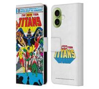 Head Case Designs Licenciado Oficialmente Justice League DC Comics New #1 Group Teen Titans Comic Art Funda de Cuero Tipo Cartera Compatible con Apple iPhone 17
