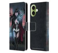 Head Case Designs Licenciado Oficialmente Justice League DC Comics Zatanna Futures End #1 Arte cómico Oscuro Funda de Cuero Tipo Cartera Compatible con Apple iPhone 17