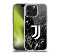 Head Case Designs Licenciado Oficialmente Juventus Football Club Negro Mármol Caso Funda de Gel Suave Compatible con Apple iPhone 15 Pro MAX