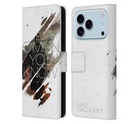 Head Case Designs Licenciado Oficialmente Liam Gallagher C'mon You Know Gráficos Funda de Cuero Tipo Cartera Compatible con Apple iPhone 17 Pro