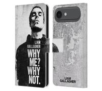 Head Case Designs Licenciado Oficialmente Liam Gallagher Why Me Gráficos Funda de Cuero Tipo Cartera Compatible con Apple iPhone 17 Air