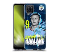 Head Case Designs Licenciado Oficialmente Manchester City Man City FC Erling Haaland 2022/23 Primer Equipo Caso Funda de Gel Suave Compatible con Samsung Galaxy A12 (2020)
