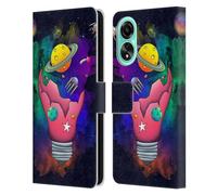 Head Case Designs Licenciado Oficialmente Mark Ashkenazi Bulbo Varios gráficos Carcasa de Cuero Tipo Libro Compatible con OPPO A78 4G