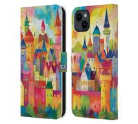 Head Case Designs Licenciado Oficialmente Michael David Ward Castillos De Cuento De Hadas Fantasía Y Caprichoso Funda de Cuero Tipo Cartera Compatible con Apple iPhone 15 Plus
