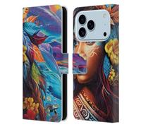 Head Case Designs Licenciado Oficialmente Michael David Ward Espíritu del Océano Arte Psicodélico Funda de Cuero Tipo Cartera Compatible con Apple iPhone 17 Pro