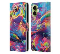 Head Case Designs Licenciado Oficialmente Michael David Ward Magia De Tortugas Animales Funda de Cuero Tipo Cartera Compatible con Apple iPhone 17