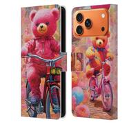 Head Case Designs Licenciado Oficialmente Michael David Ward Osos en El País De Las Maravillas Arte Psicodélico Funda de Cuero Tipo Cartera Compatible con Apple iPhone 17 Pro MAX