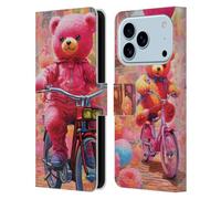 Head Case Designs Licenciado Oficialmente Michael David Ward Osos en El País De Las Maravillas Arte Psicodélico Funda de Cuero Tipo Cartera Compatible con Apple iPhone 17 Pro