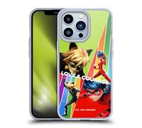 Head Case Designs Licenciado Oficialmente Miraculous Tales of Ladybug & Cat Noir Amor y Coraje Gráficos Caso Funda de Gel Suave Compatible con Apple iPhone 13 Pro